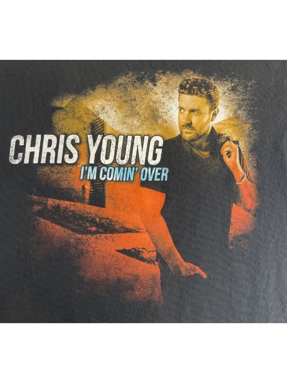 Chris Young I'm Comin' Over 2015 Double Sided Black Tour T-Shirt Size Small